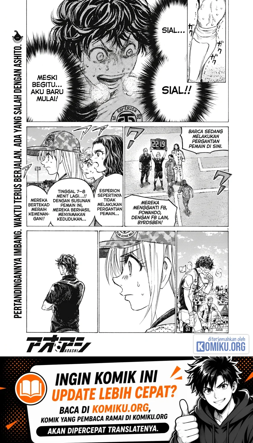 Ao Ashi Chapter 400 Halaman 3
