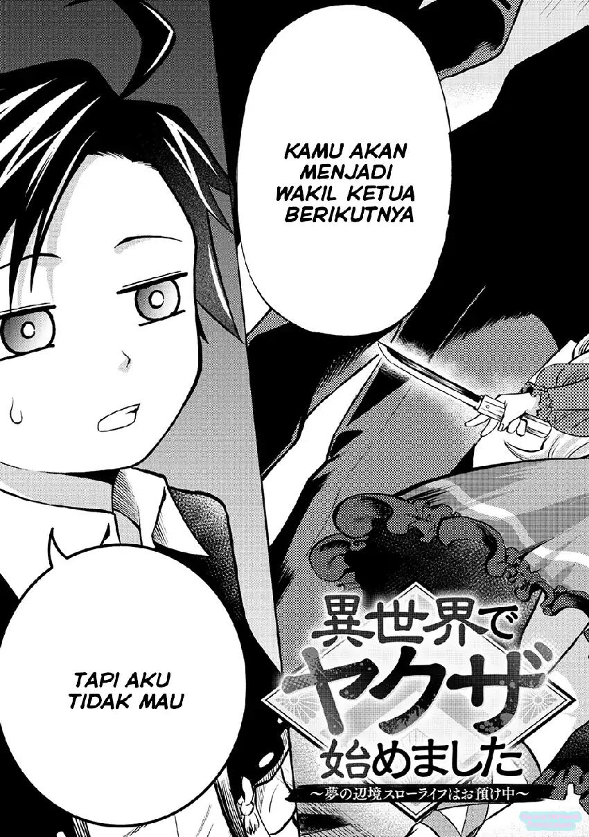 Isekai De Yakuza Hajimemashita Yume No Henkyou Slow Life Wa Oazuke Chuu Chapter 1 Halaman 4