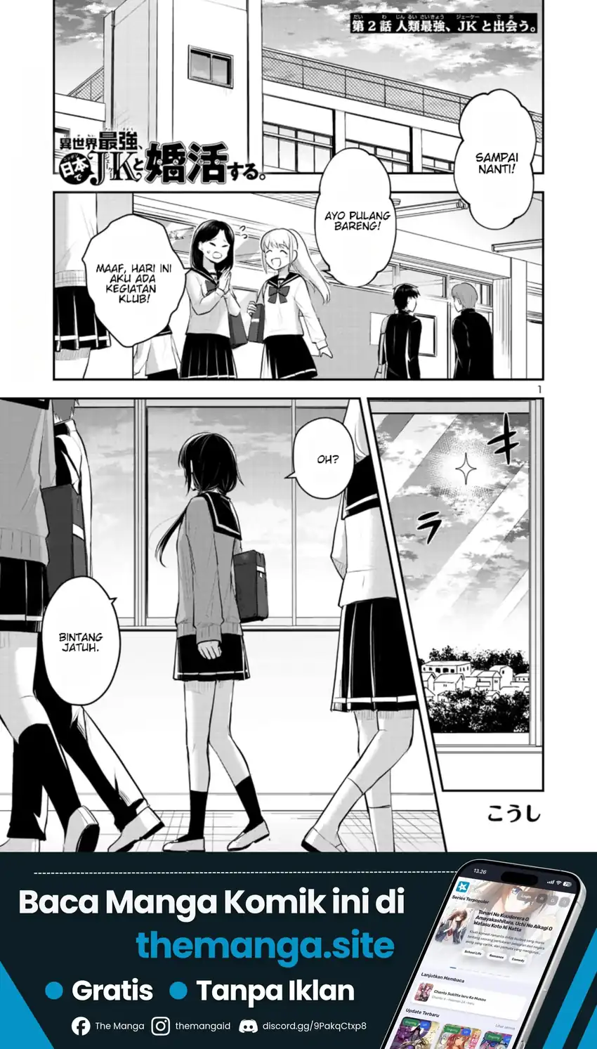 Isekai Saikyou Nippon De Jk To Konkatsu Suru Chapter 2 Halaman 2