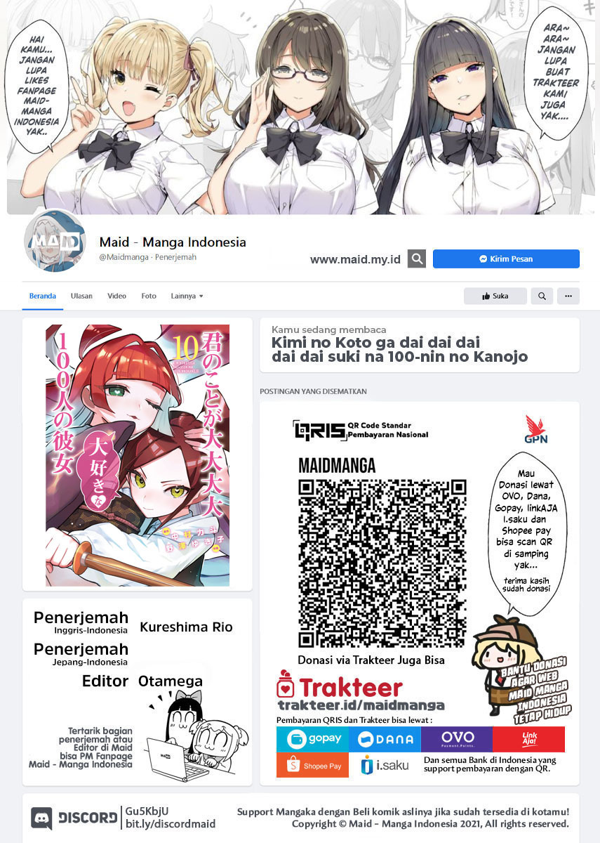 Kimi No Koto Ga Dai Dai Dai Dai Daisuki Na 100 Ri No Kanojo Chapter 100 Halaman 2