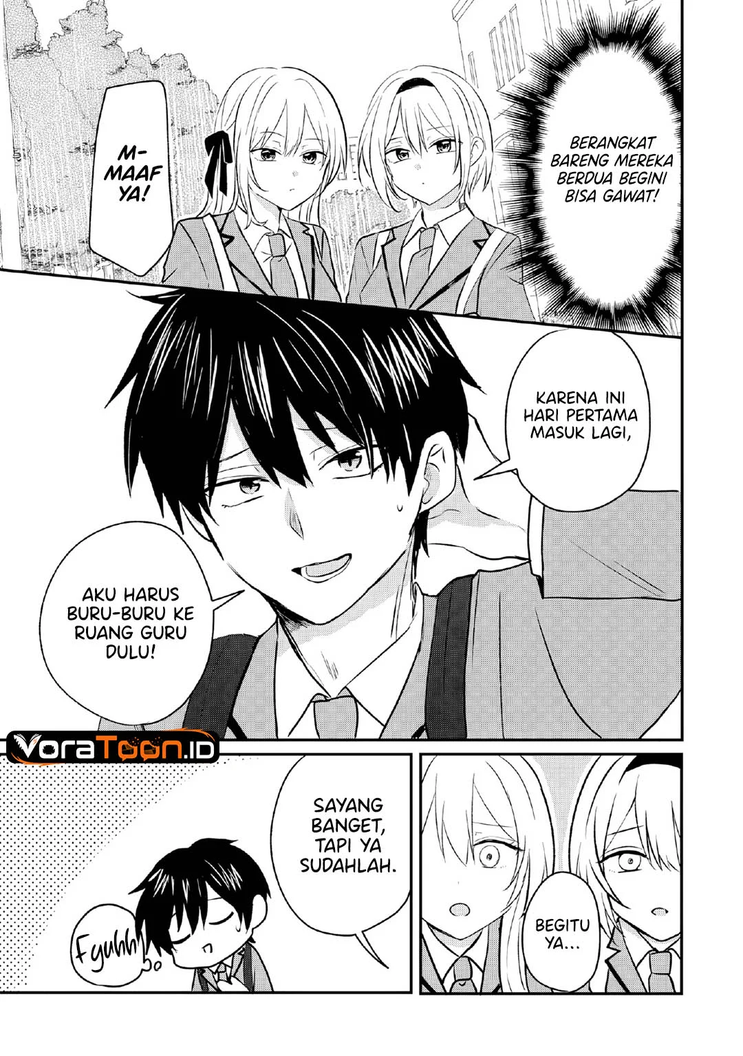 Nani No Torie Mo Nai Heibon Na Ore Ga Bijin Futago Shimai Wo Inochigake De Tasuketa Kekka Jitsu Wa Yandere Datta Futari Wo Gachi Bore Sasete Shimatta Chapter 2 Halaman 12