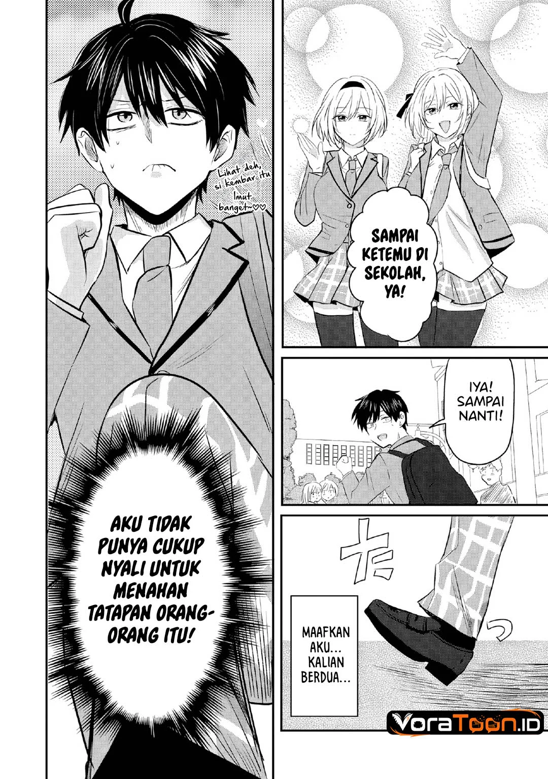 Nani No Torie Mo Nai Heibon Na Ore Ga Bijin Futago Shimai Wo Inochigake De Tasuketa Kekka Jitsu Wa Yandere Datta Futari Wo Gachi Bore Sasete Shimatta Chapter 2 Halaman 13