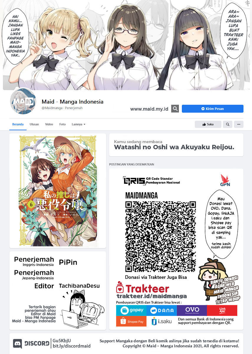Watashi No Oshi Wa Akuyaku Reijou Chapter 39 Halaman 2